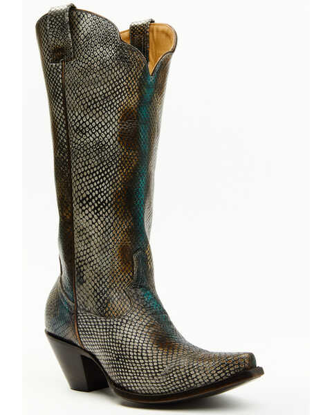 Image #1 - Idyllwind Women's Strut Snake Print Leather Western Boots - Snip Toe , Multi, hi-res