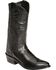 Image #1 - Old West Men's Smooth Leather Western Boots - Round Toe, Black, hi-res