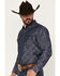 Image #2 - Moonshine Spirit&reg; Men's Mocasin Southwestern Print Long Sleeve Snap Western Shirt, Navy, hi-res