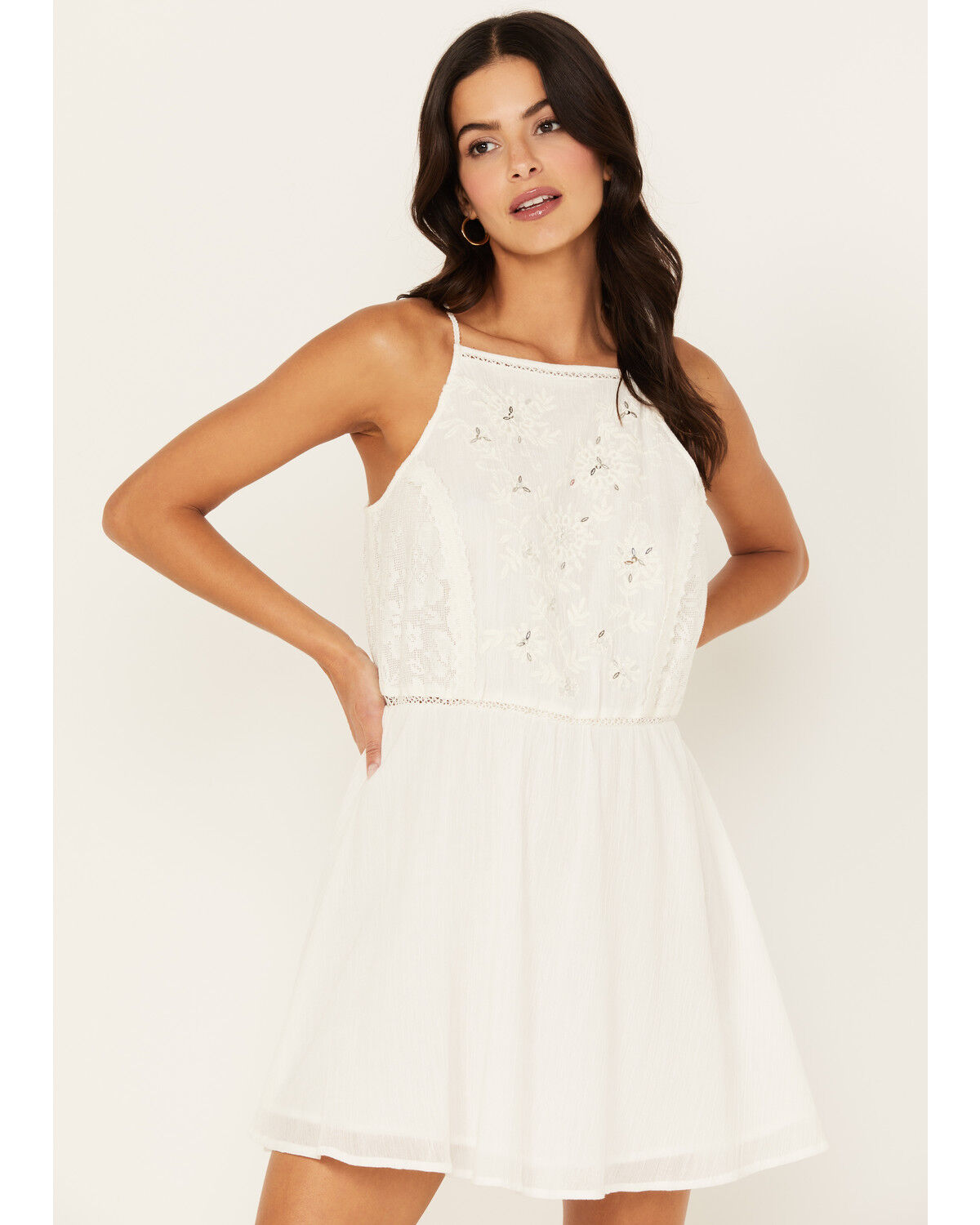Image #2 - Idyllwind Women's Justyna Embroidered Mini Dress, Ivory, hi-res