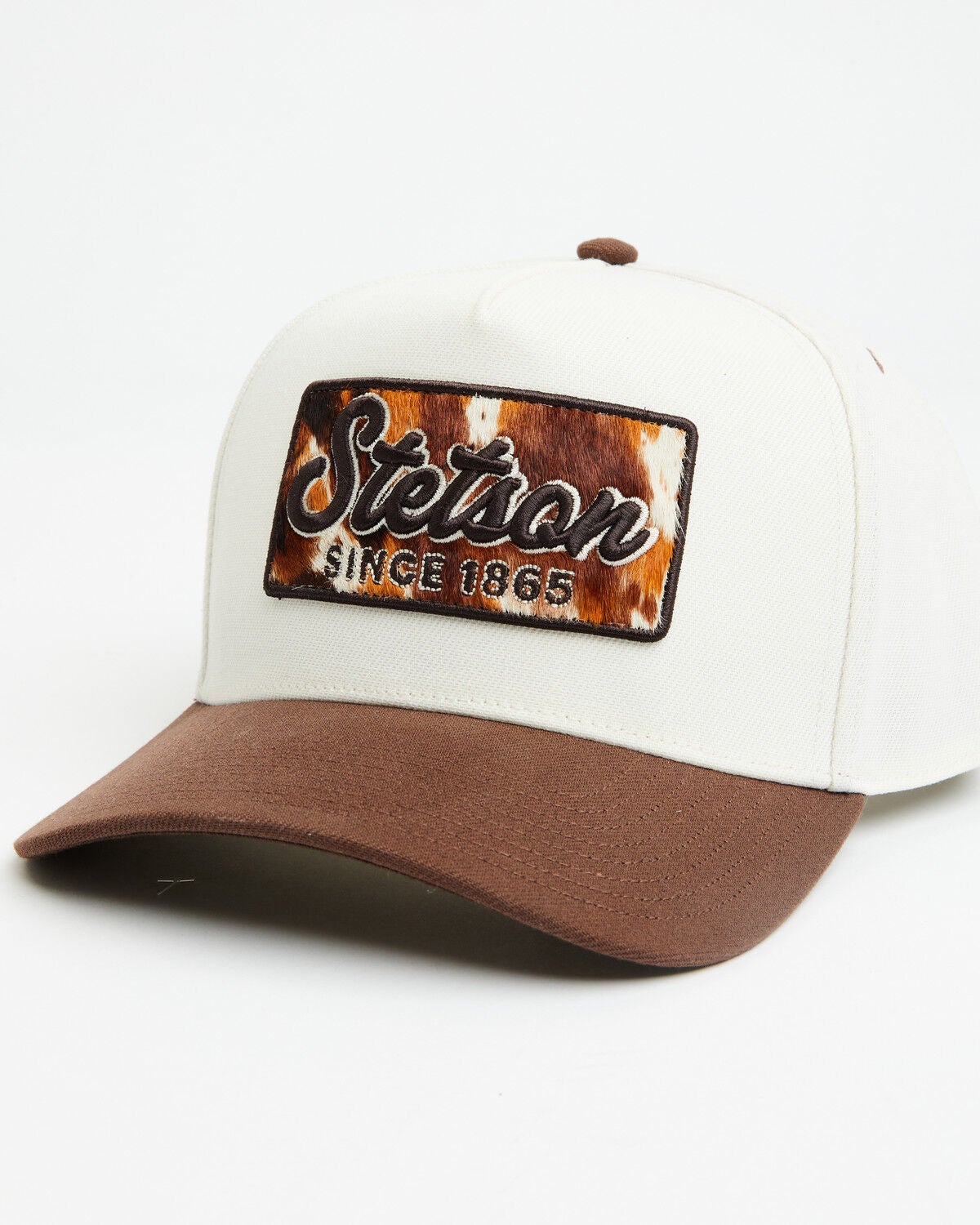 Image #1 - Stetson Men's Hair-On Patch Ball Cap, Brown, hi-res