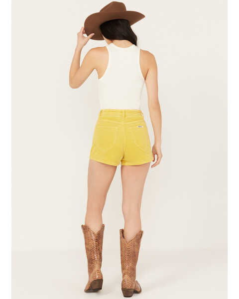 Image #3 - Rolla's Women's High Rise Corduroy Duster Shorts, Yellow, hi-res