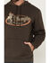Image #3 - Wrangler Men's Cowboy and Rope Logo Graphic Hooded Sweatshirt, Brown, hi-res