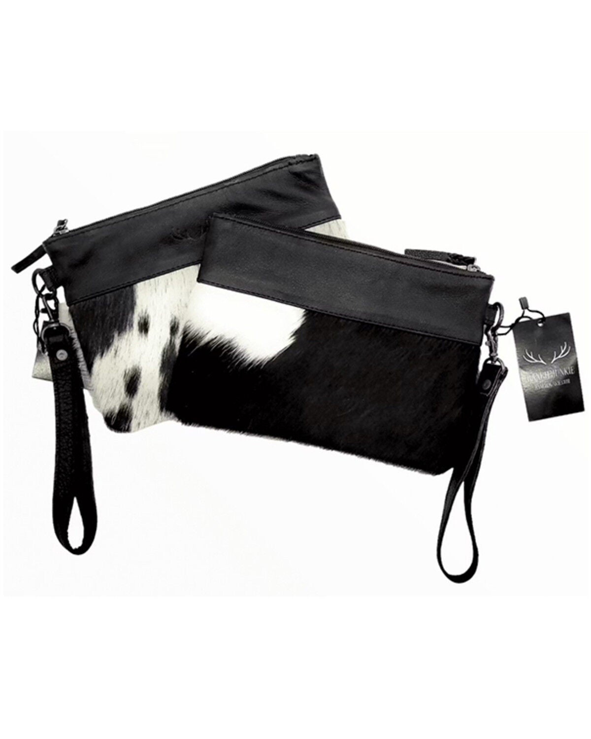 Image #1 - Ranch Junkie Women's Highlands Cowhide Wristlet Clutch Bag, Black, hi-res