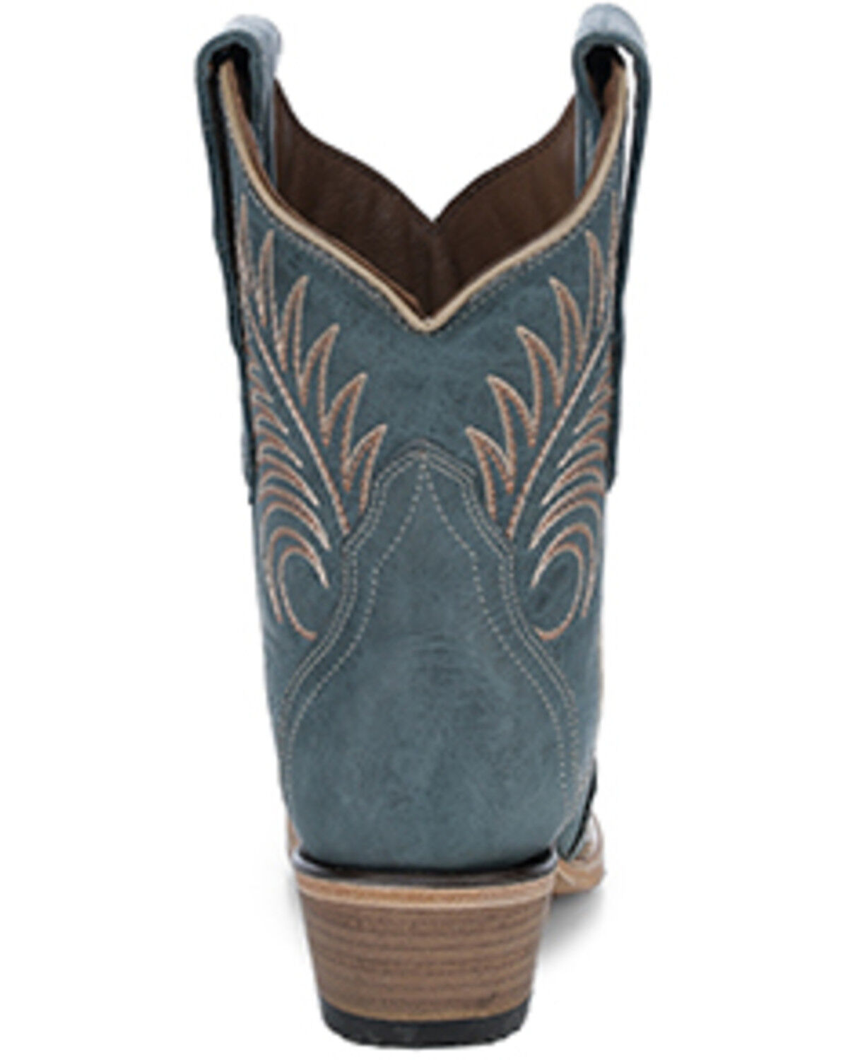 Image #4 - Circle G Women's Embroidered Ankle Booties - Snip Toe, Blue, hi-res