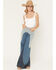 Image #1 - Wrangler X Lainey Wilson Women's High Rise Groovy Wide Leg Stretch Denim Jeans, Multi, hi-res