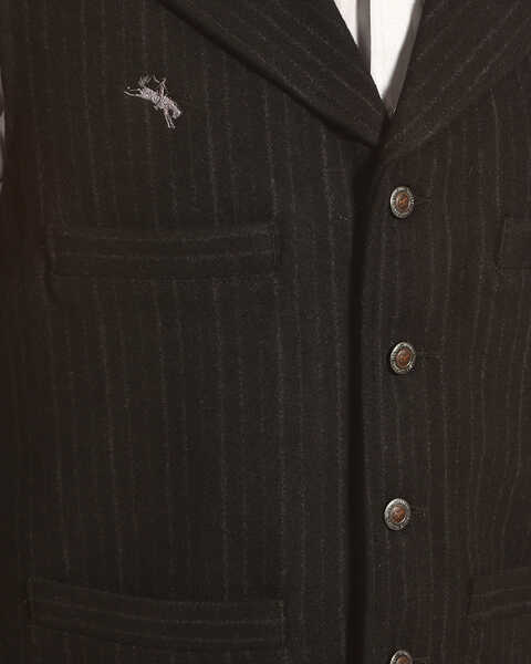 Image #4 - Wyoming Traders Men's Banker's Wool Vest, Black, hi-res