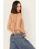 Image #4 - Rock & Roll Denim Women's Paisley Lace Sleeveless Tank, Peach, hi-res