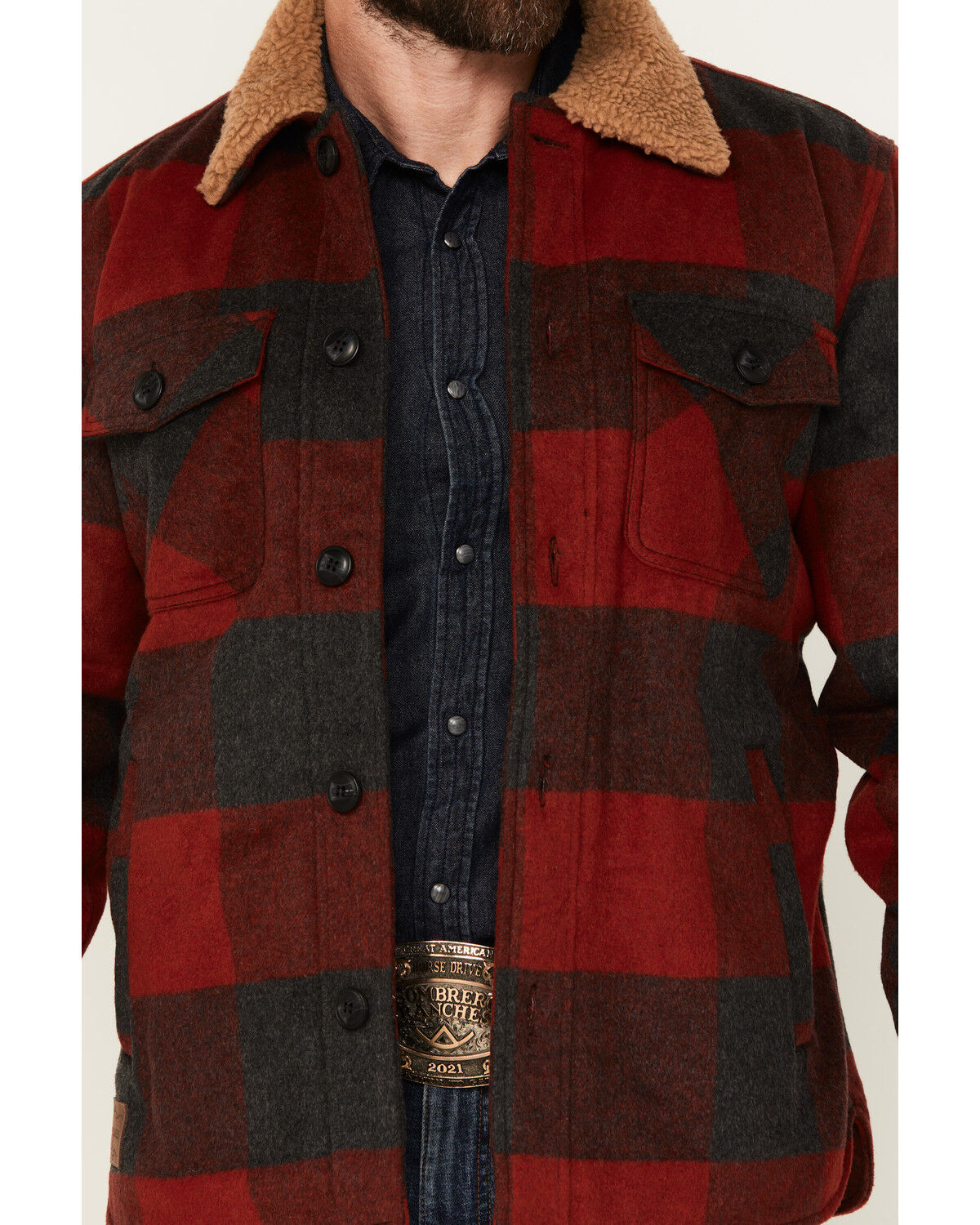 好評 James Cody Men's Wool Jack Lumber Button-Down Print Plaid ジャケット・アウター
