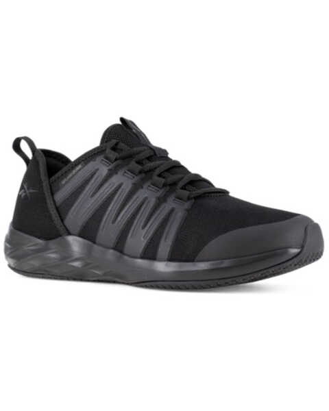 Image #1 - Reebok Men's Astroride Athletic Work Shoes - Soft Toe , Black, hi-res