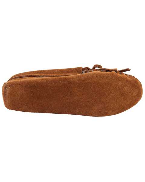Image #2 - Women's Minnetonka Kilty Suede Softsole Moccasins, Brown, hi-res