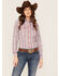 Image #1 - Roper Women's Plaid Print Long Sleeve Pearl Snap Western Shirt, Multi, hi-res