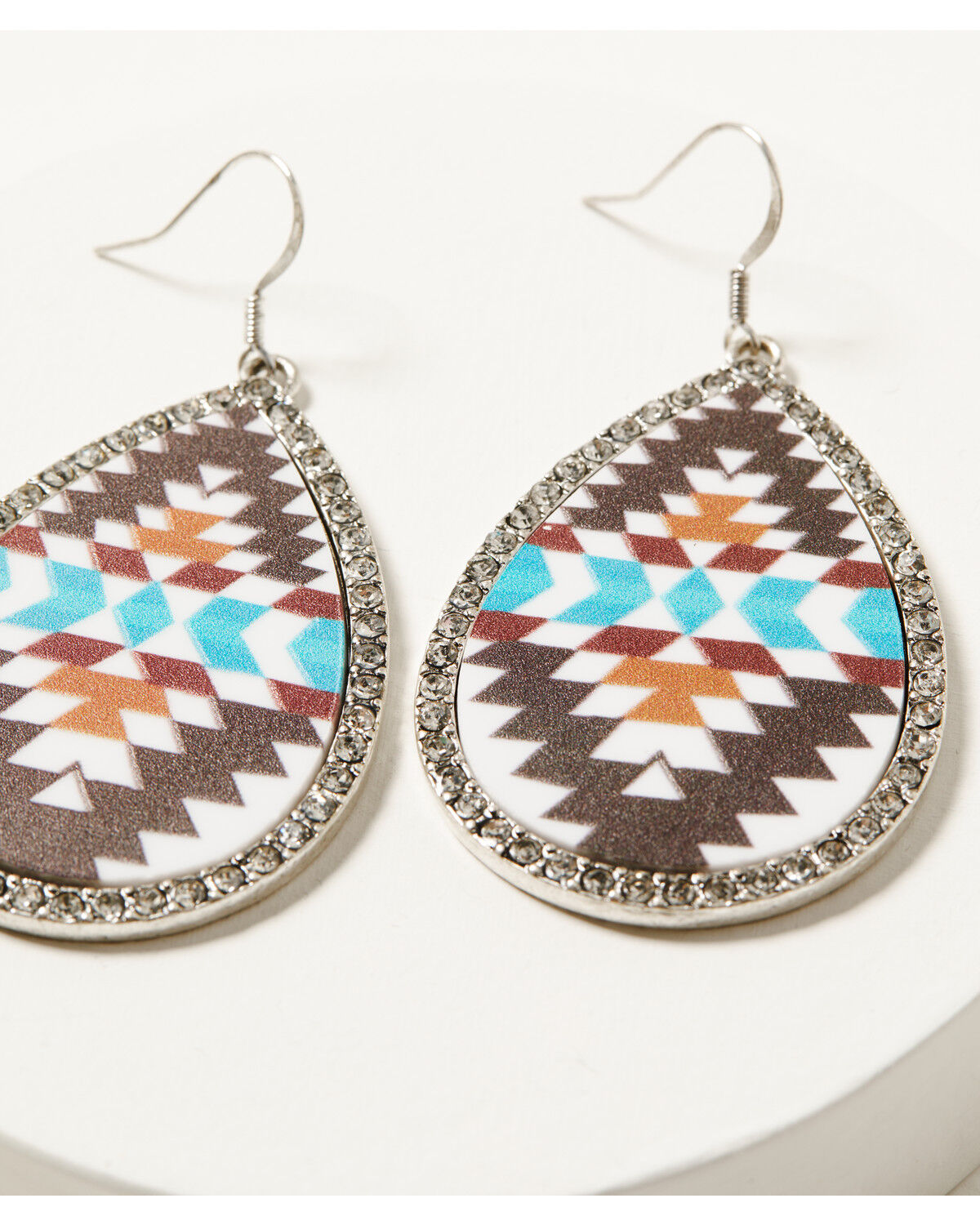 Image #2 - Shyanne Women's Frontier Antique Tear Drop Southwestern Earrings, Silver, hi-res