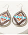 Image #2 - Shyanne Women's Frontier Antique Tear Drop Southwestern Earrings, Silver, hi-res