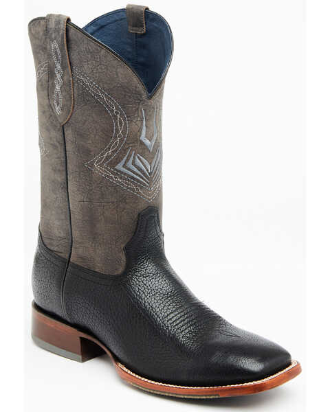 Cody James Men's Grey Western Boots - Wide Square Toe, Black, hi-res