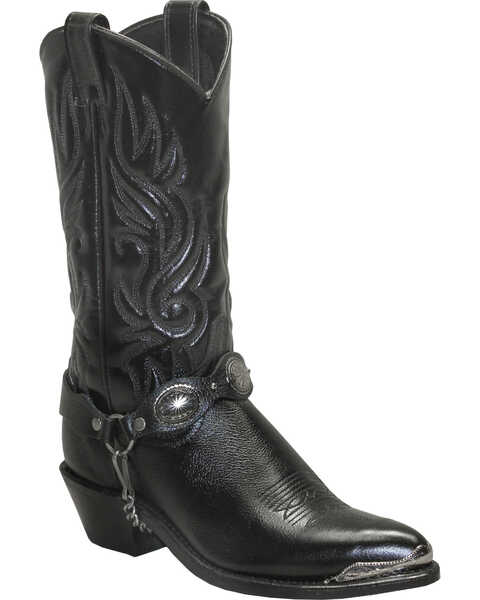 Image #1 - Sage by Abilene Boots Women's Concho Harness Boots, Black, hi-res