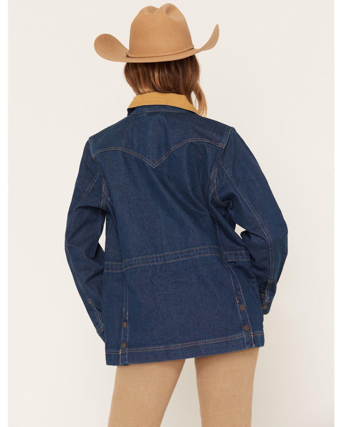 Image #4 - Wrangler Women's Denim Cinched Waist Barn Jacket, Medium Wash, hi-res