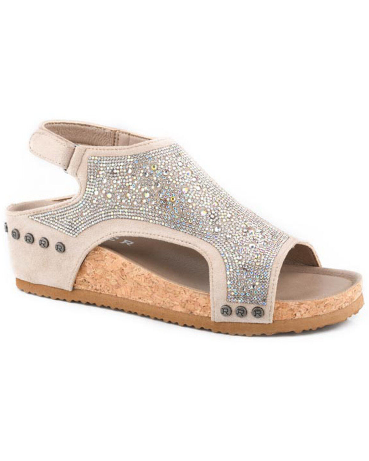 Image #1 - Roper Women's Josie Jewels Sandals, Silver, hi-res