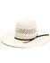 American Hat Company Men's Natural 4.25" Open Crown Western Straw Hat , Natural, hi-res