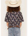 Image #4 - Cody James Boys' Easy Livin Paisley Print Short Sleeve Snap Western Shirt, Navy, hi-res