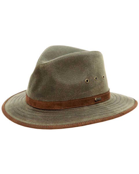 Image #1 - Outback Trading Co. Madison River UPF 50 Sun Protection Oilskin Hat, Sage, hi-res