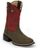 Image #1 - Justin Men's Show Stopper Wester Boots - Broad Square Toe, Grey, hi-res