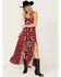 Image #1 - Idyllwind Women's Carver Printed Maxi Dress, Dark Red, hi-res