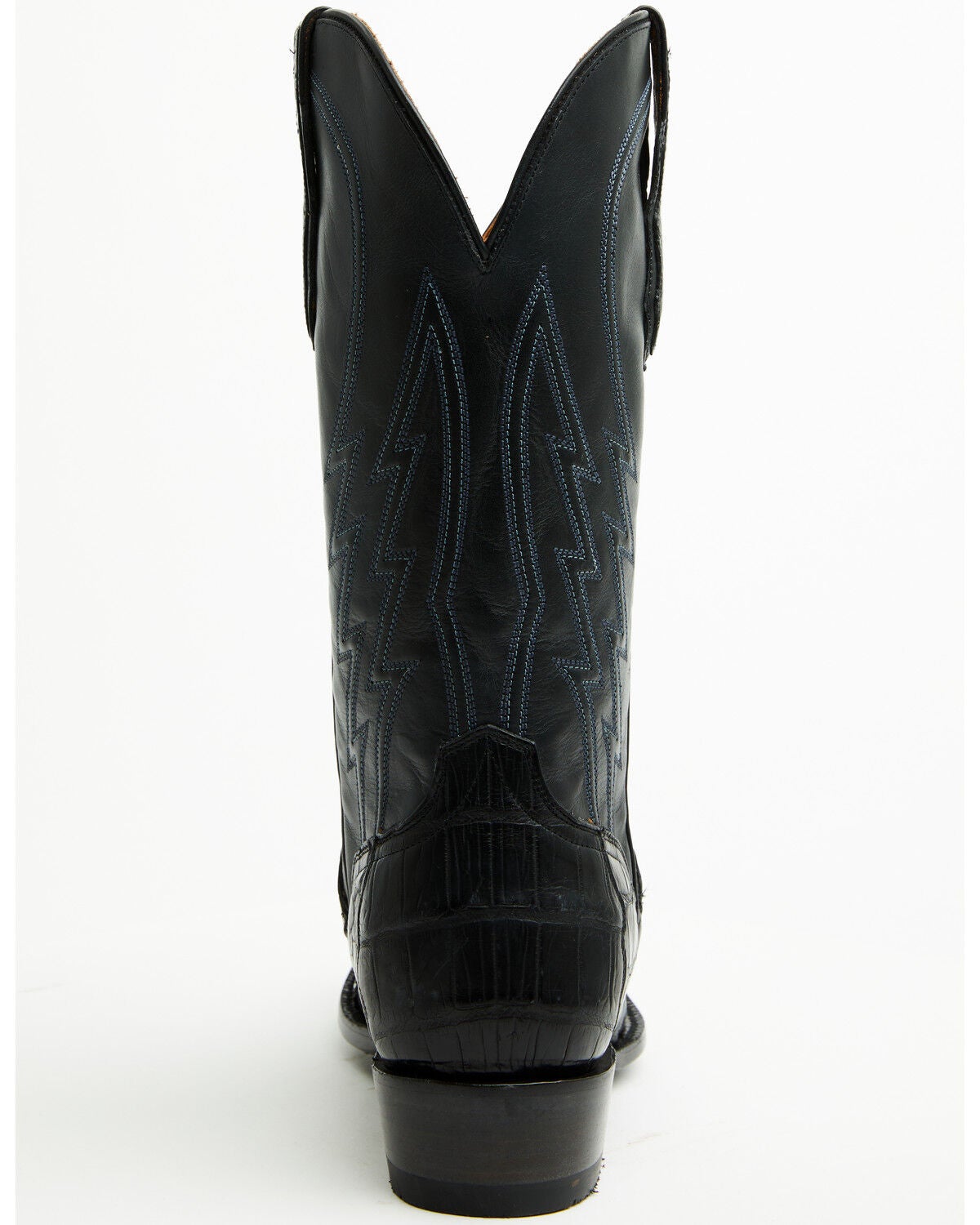 Image #5 - El Dorado Men's Nile Exotic Crocodile Western Boots - Square Toe, Black, hi-res