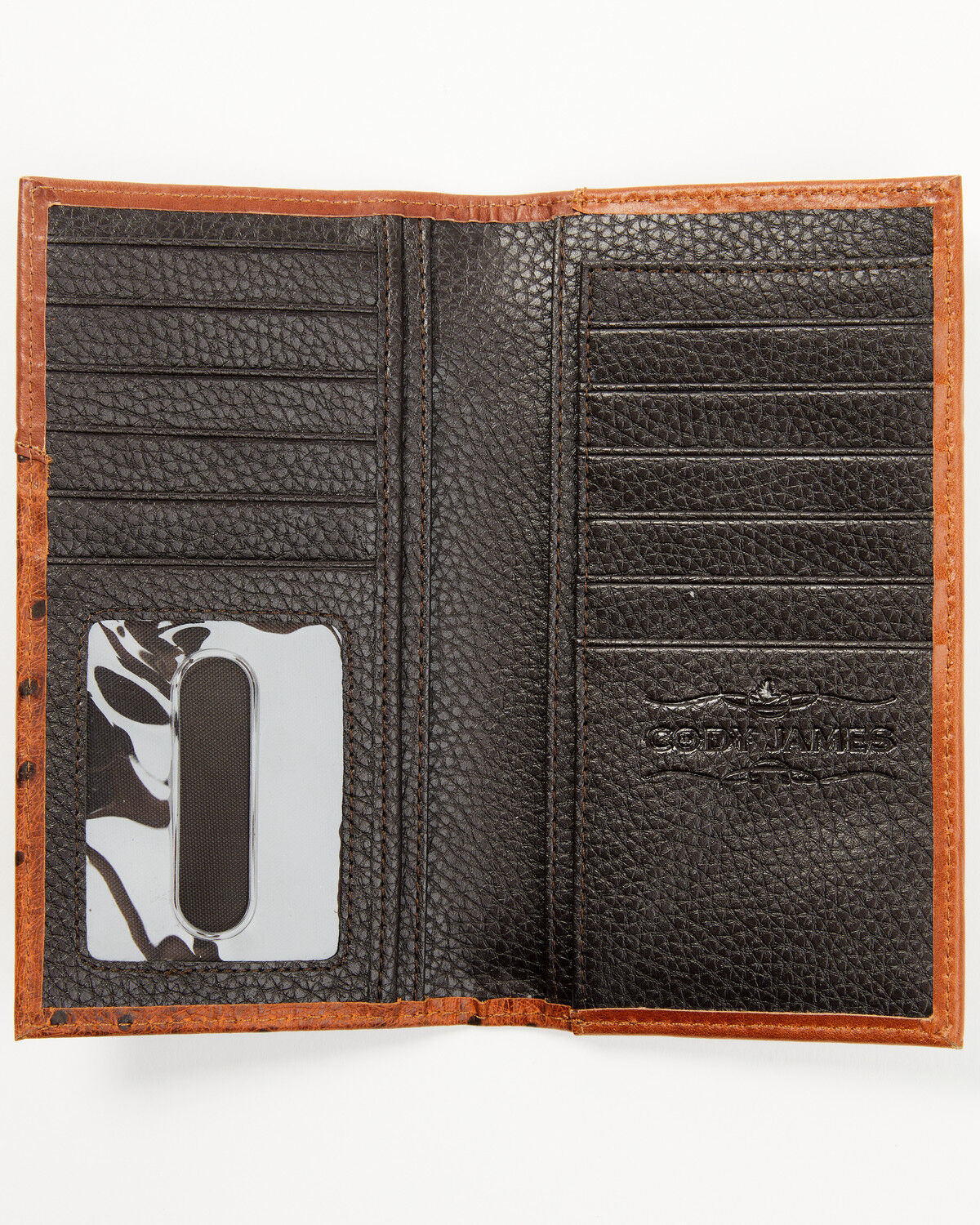 Image #2 - Cody James Men's Grady Faux Ostrich Rodeo Wallet, Brown, hi-res