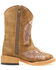 Blazin Roxx Toddler Girls' Gracie Wing Cross Inlay Boots, Brown, hi-res