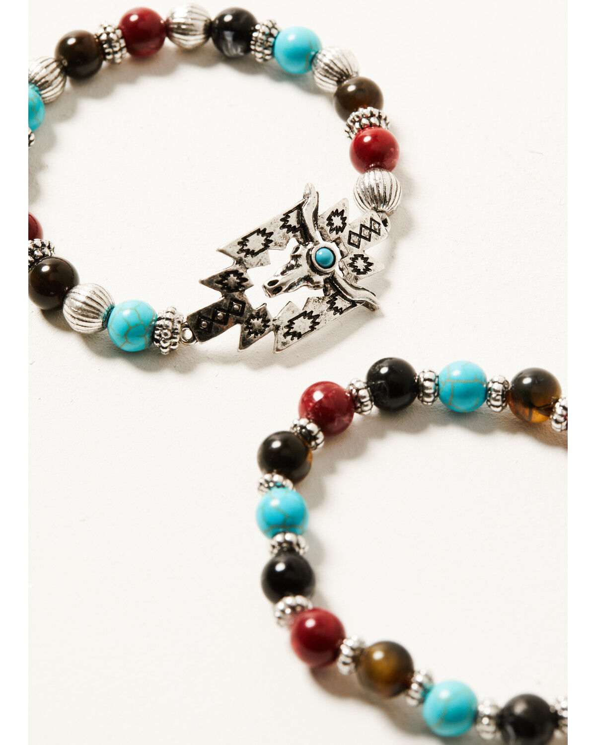 Image #3 - Shyanne Women's 4-Piece Dakota Silver & Mixed-Bead Bracelet Set, Silver, hi-res
