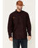 Image #1 - Hawx Men's FR Check Plaid Print Long Sleeve Button-Down Work Shirt, Wine, hi-res