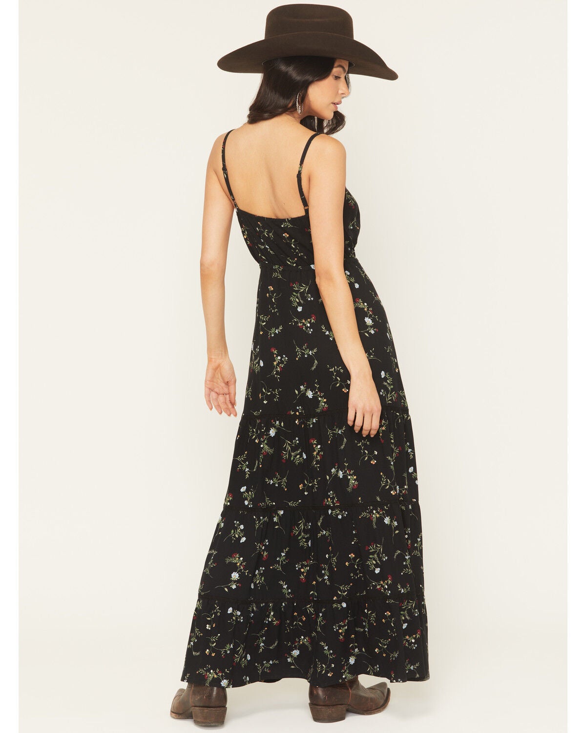 Image #5 - Idyllwind Women's Colt Floral Print Sleeveless Button-Down Maxi Dress, Black, hi-res