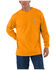 Image #1 - Carhartt Men's Loose Fit Heavyweight Long Sleeve Pocket T-Shirt, Rust, hi-res