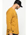 Hawx Men's Brown Box Logo Graphic Thermal Long Sleeve Work Shirt , Brown, hi-res