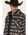 Image #2 - Rock & Roll Denim Men's Southwestern Print Softshell Trucker Jacket, Charcoal, hi-res
