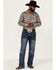 Image #2 - Ariat Men's Hart Retro Tropical Print Long Sleeve Snap Western Shirt, Tan, hi-res