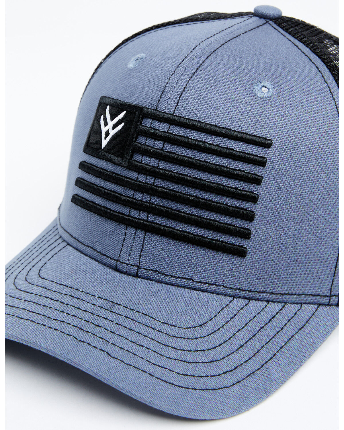 Image #2 - Hawx Men's Logo American Flag Ball Cap, Blue, hi-res