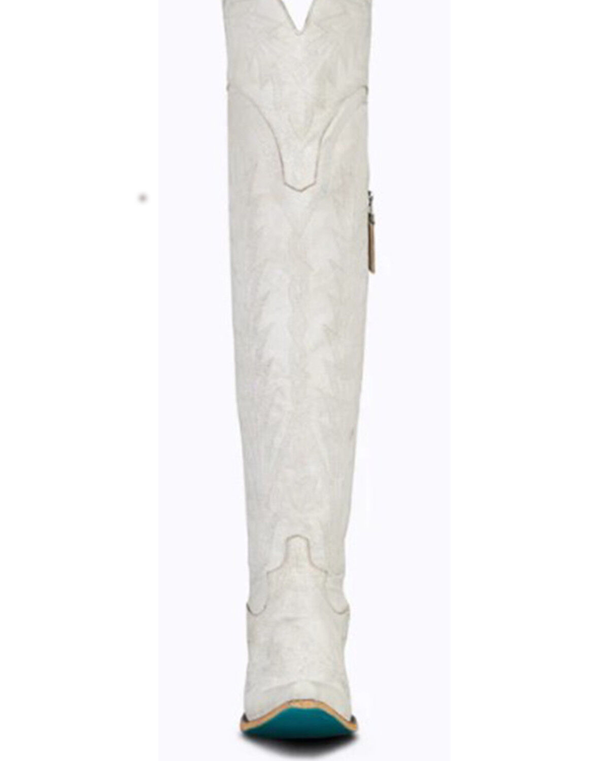 Image #4 - Lane Women's Lexington Leather Tall Western Boots - Snip Toe, Ivory, hi-res