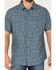 Image #3 - Brothers and Sons Men's Conversational Print Short Sleeve Button-Down Western Shirt, Indigo, hi-res