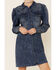 Billy T Women's Denim Puff Sleeve Shirt Dress, Blue, hi-res