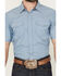 Image #3 - Cody James Men's Cowboy Way Striped Print Short Sleeve Snap Western Shirt, Light Blue, hi-res