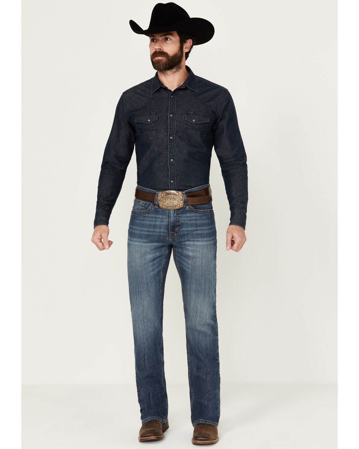 Image #1 - Cody James Men's Wyatt Slim Bootcut Stretch Denim Jeans, Medium Wash, hi-res