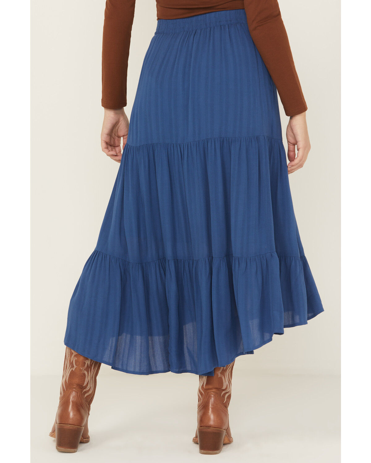 Image #5 - Idyllwind Women's Preston High-Low Midi Skirt, Blue, hi-res