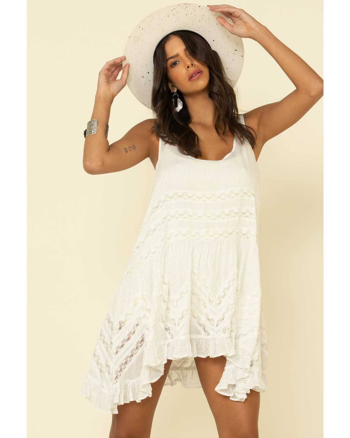 white dress trapeze
