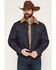 Image #1 - Ely Walker Men's Dark Wash Sherpa Lined Snap Denim Jacket, Dark Wash, hi-res