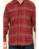 Ariat Men's Cabernet Rebar Flannel Durastretch Plaid Long Sleeve Work Shirt - Big , Wine, hi-res