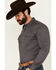 Image #2 - Blue Ranchwear Men's Rustler Solid Twill Long Sleeve Snap Stretch Western Work Shirt, Charcoal, hi-res