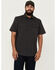 Image #1 - Hawx Men's Solid Short Sleeve Button-Down Work Shirt - Big, Charcoal, hi-res