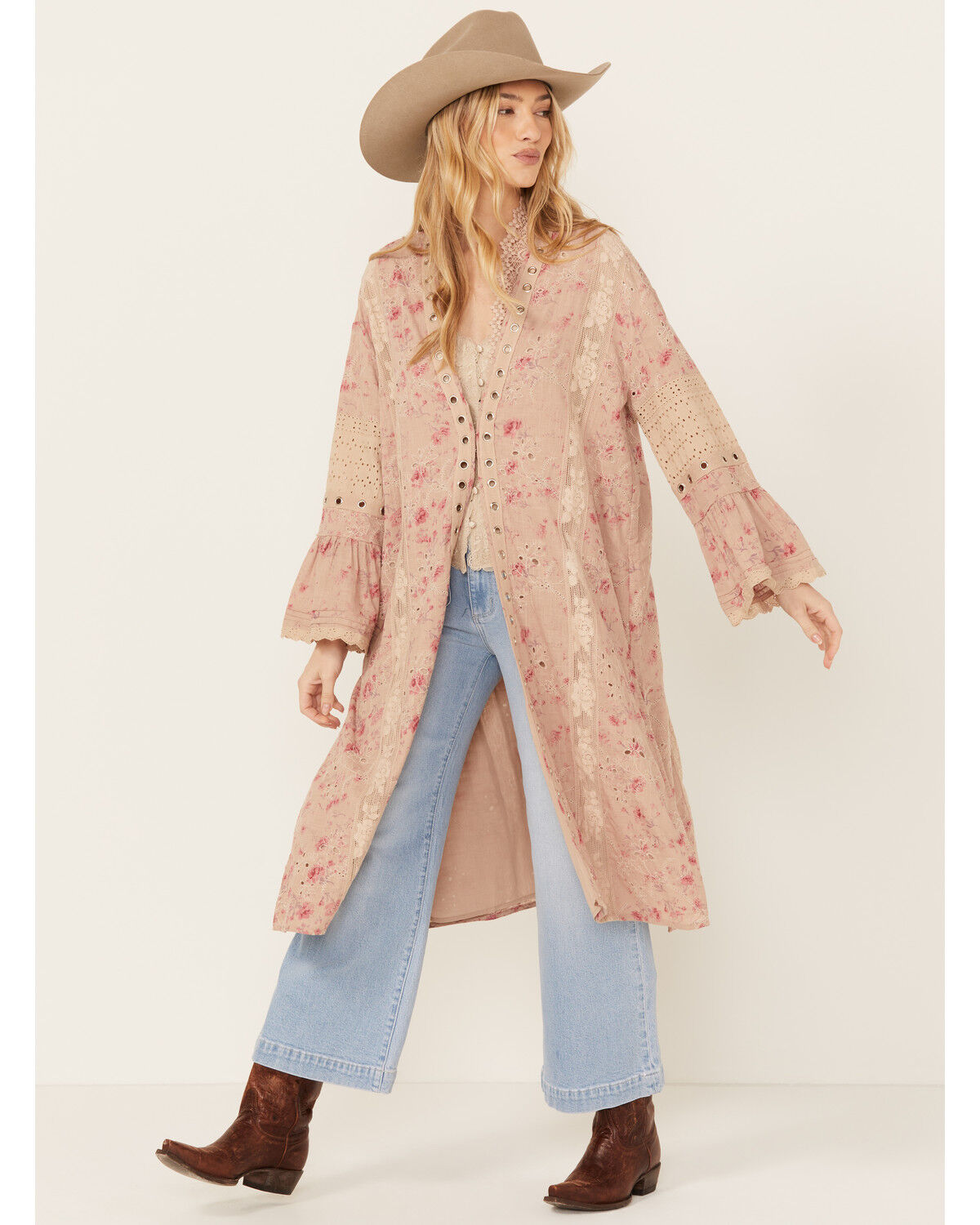 Image #1 - Free People Women's On The Road Duster, Beige, hi-res
